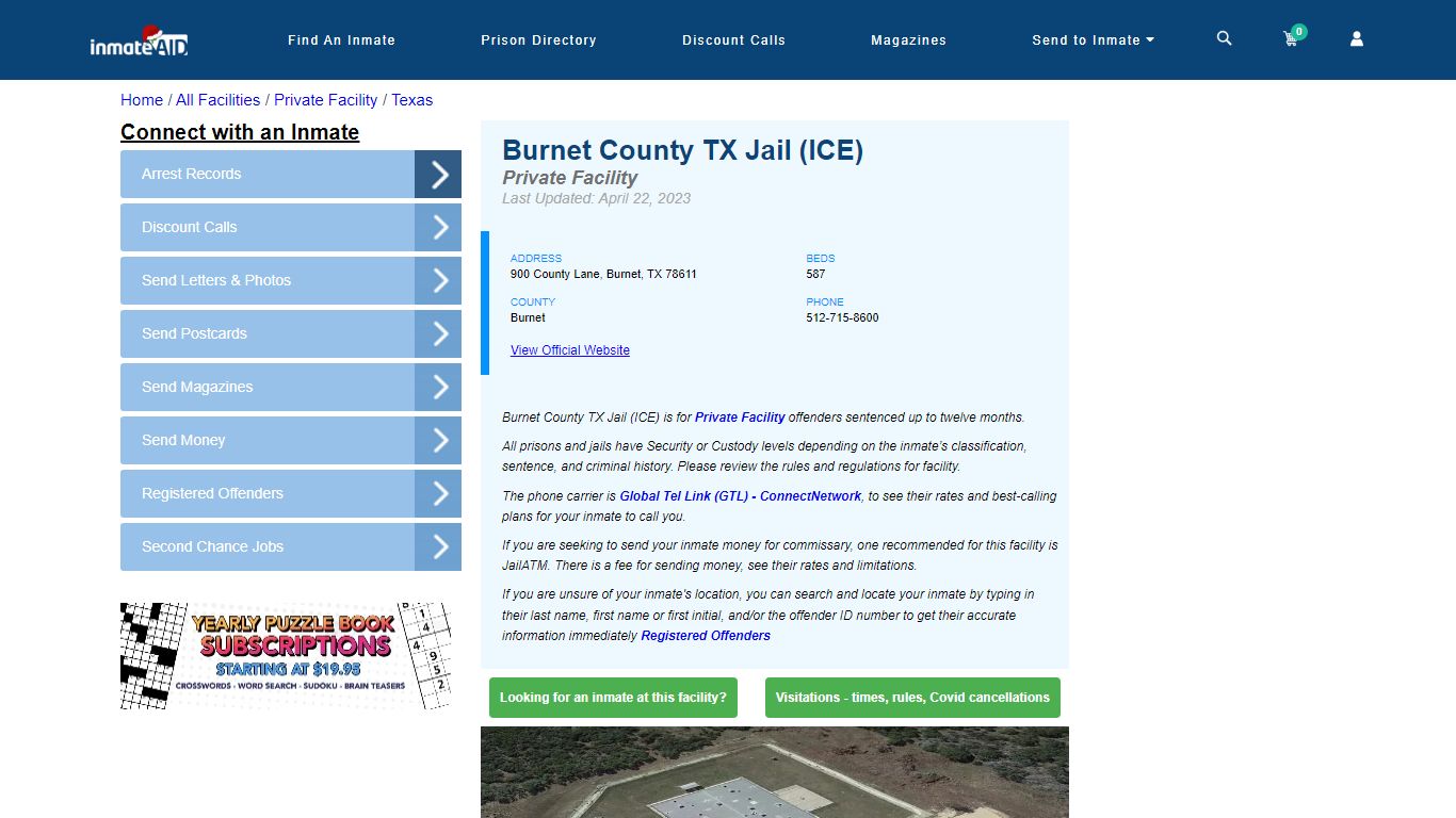 Burnet County TX Jail (ICE) - Inmate Search - Burnet, TX